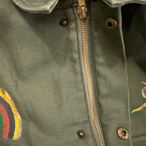 MOTHER Green Utility Jacket with Floral Embroidery - Picture 12 of 15